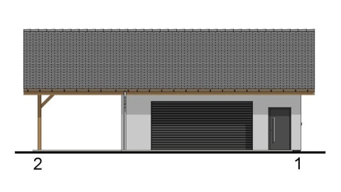 GARAŻ DWUSTANOWISKOWY Z WIATĄ G214W