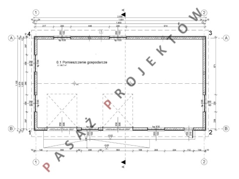 BUDYNEK GARAŻOWO-GOSPODARCZY G014C