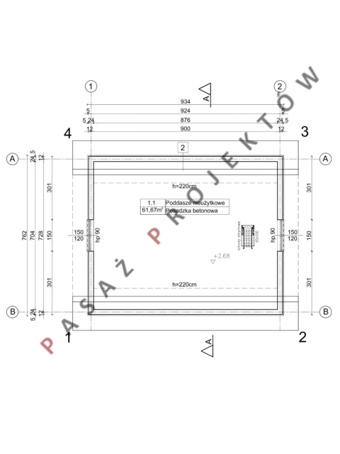 BUDYNEK GARAŻOWO-GOSPODARCZY Z PIWNICĄ T21P