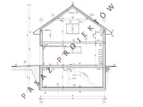BUDYNEK GARAŻOWO-GOSPODARCZY Z PIWNICĄ T21P