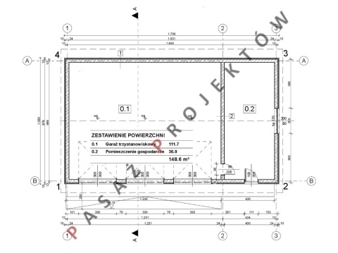 GARAŻ TRZYSTANOWISKOWY K0241