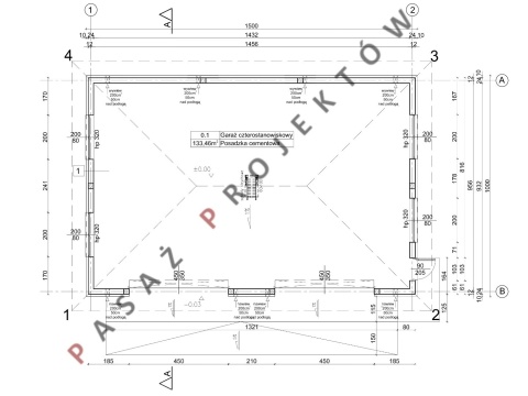 GARAŻ CZTEROSTANOWISKOWY H437