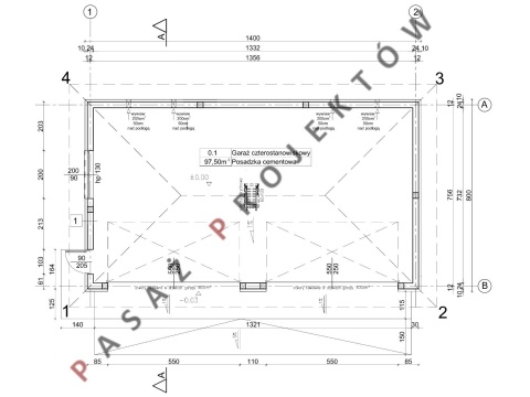 GARAŻ CZTEROSTANOWISKOWY K437
