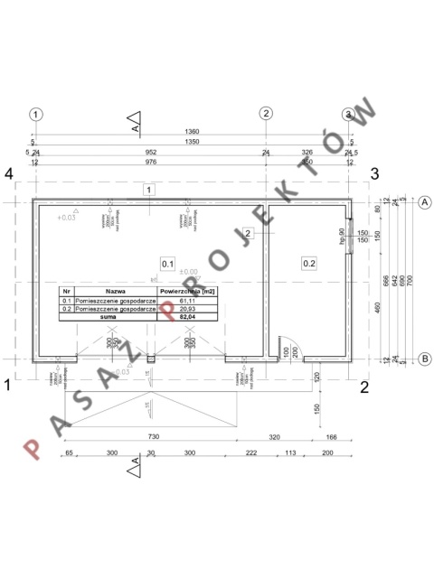 GARAŻ DWUSTANOWISKOWY K2054