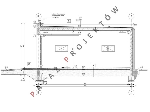 GARAŻ DWUSTANOWISKOWY Z WIATĄ GW12