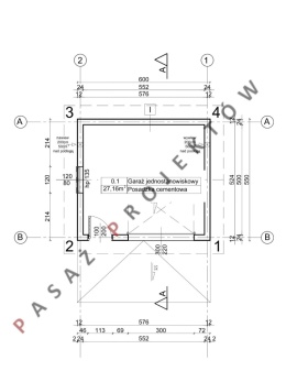 GARAŻ JEDNOSTANOWISKOWY F15