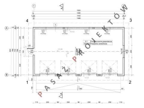 GARAŻ CZTEROSTANOWISKOWY K323A