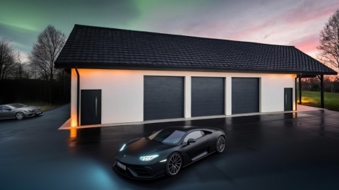 GARAŻ TRZYSTANOWISKOWY Z WIATĄ F214